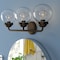 Designers Fountain Knoll 24in 3-Light Oil Rubbed Bronze Retro Modern Indoor Vanity Light with Clear Glass Shades 95903-ORB - alternate 2